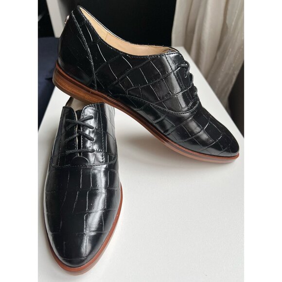 COLE HAAN Modern Classics Oxford - Black Croc Print - Picture 3 of 6